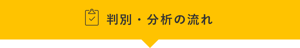 判別・分析の流れ